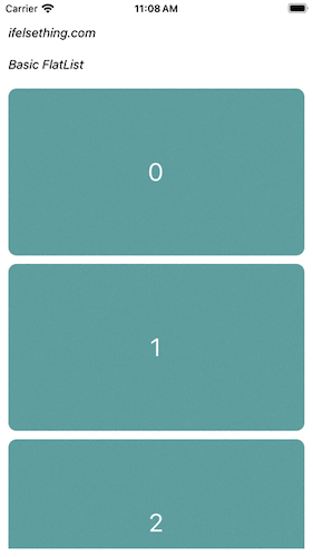 basic flatlist example