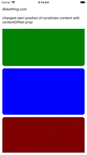 Start Scroll from Different Position in React Native
