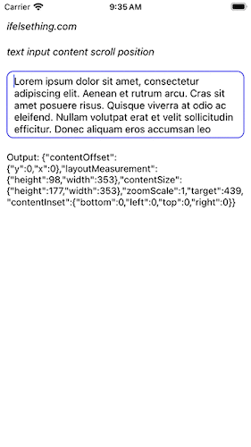 Get Content Scroll Position Inside React Native TextInput