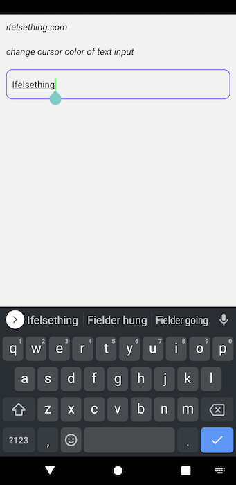 Change Cursor Color in React Native TextInput