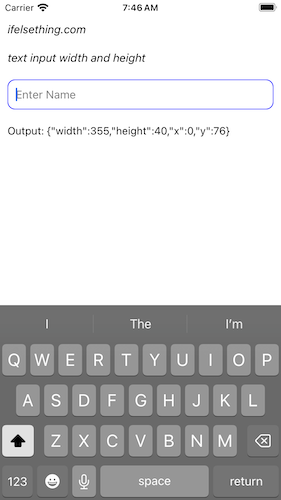 Get React Native TextInput Width and Height on Render