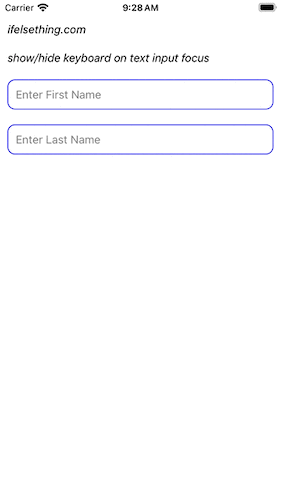 Hide Keyboard on Focus of React Native TextInput