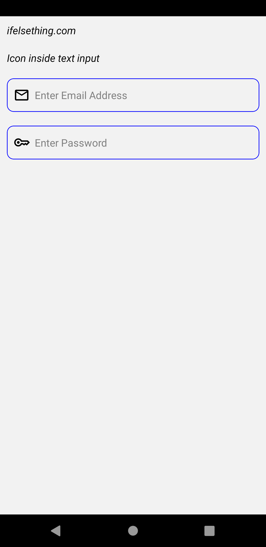 Icon Inside React Native Text Input