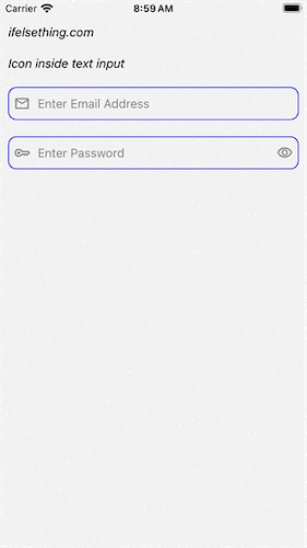 Icon Inside React Native Text Input
