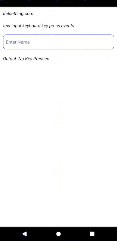 Keyboard Key Press Events of React Native TextInput