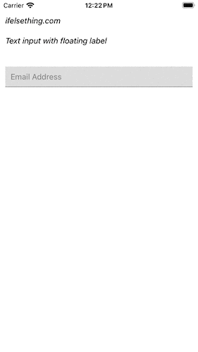 Custom Floating Label Text Input in React Native