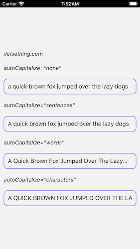 transform text in react native text input