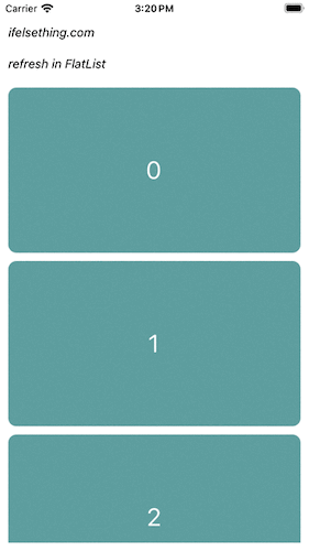 pull down to refresh in react native flatlist