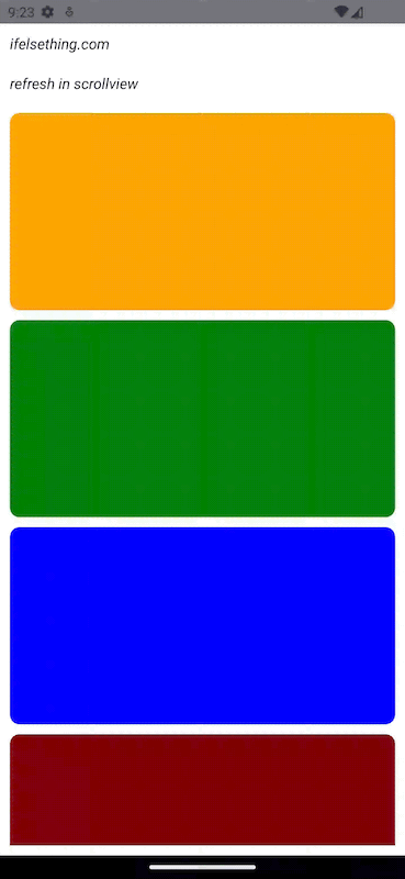 Refresh in React Native ScrollView