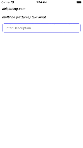Multi line text input for react native