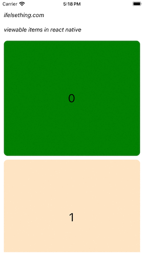 change viewable items background color in react native